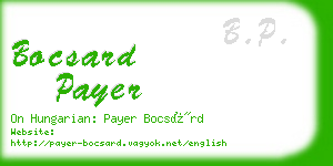 bocsard payer business card